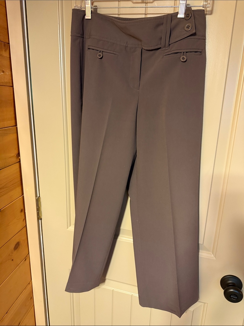 Larry Levine Men’s Stretch Pants in Taupe Gray